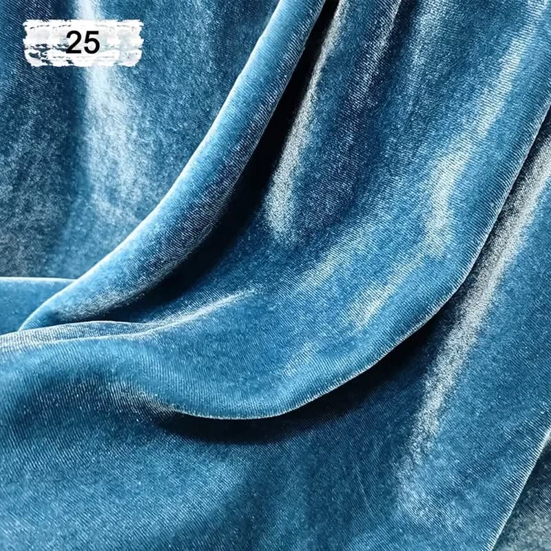 Velvet Midnight Blue fabric