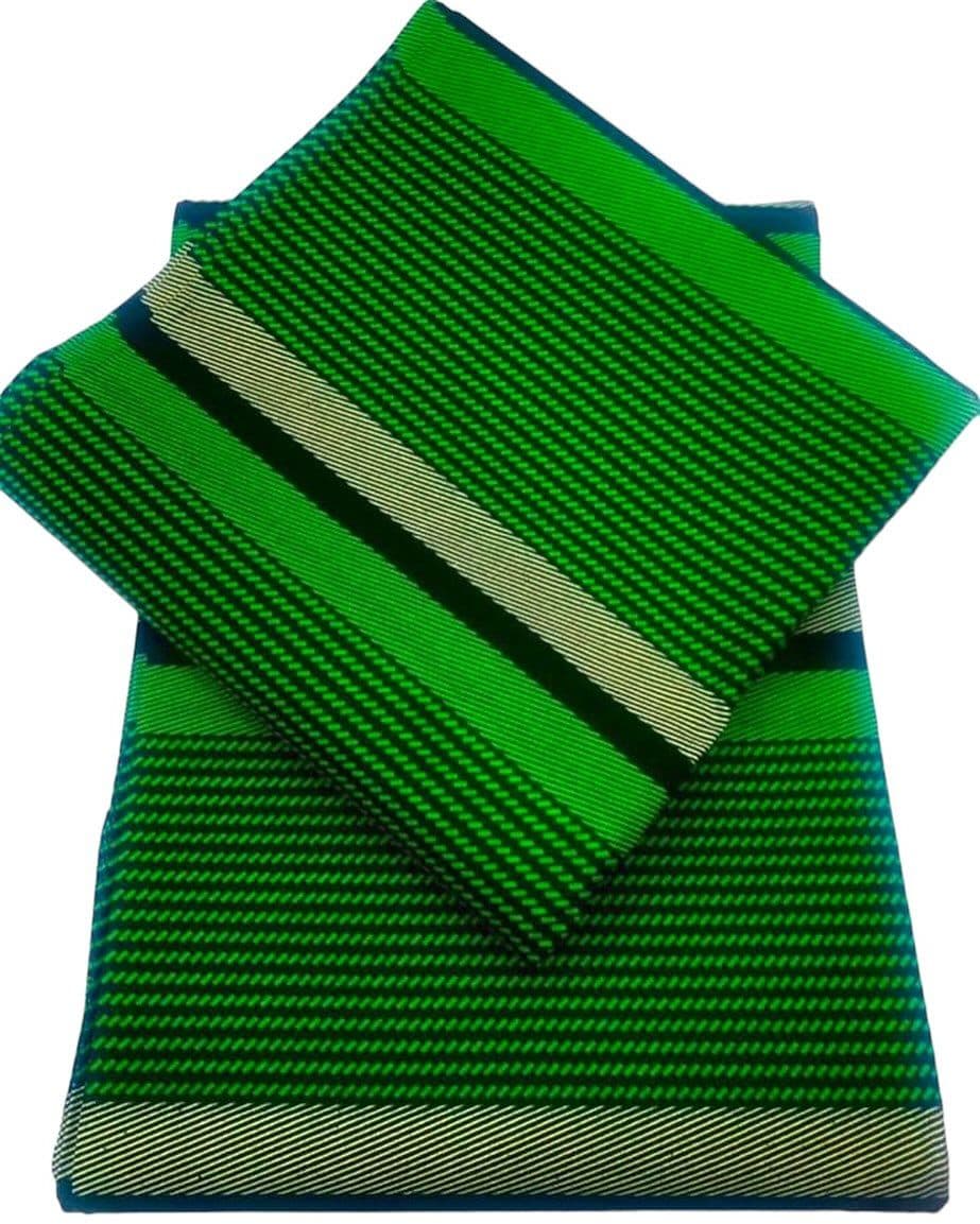 Aso Oke Green fabric, photo 1 of 2