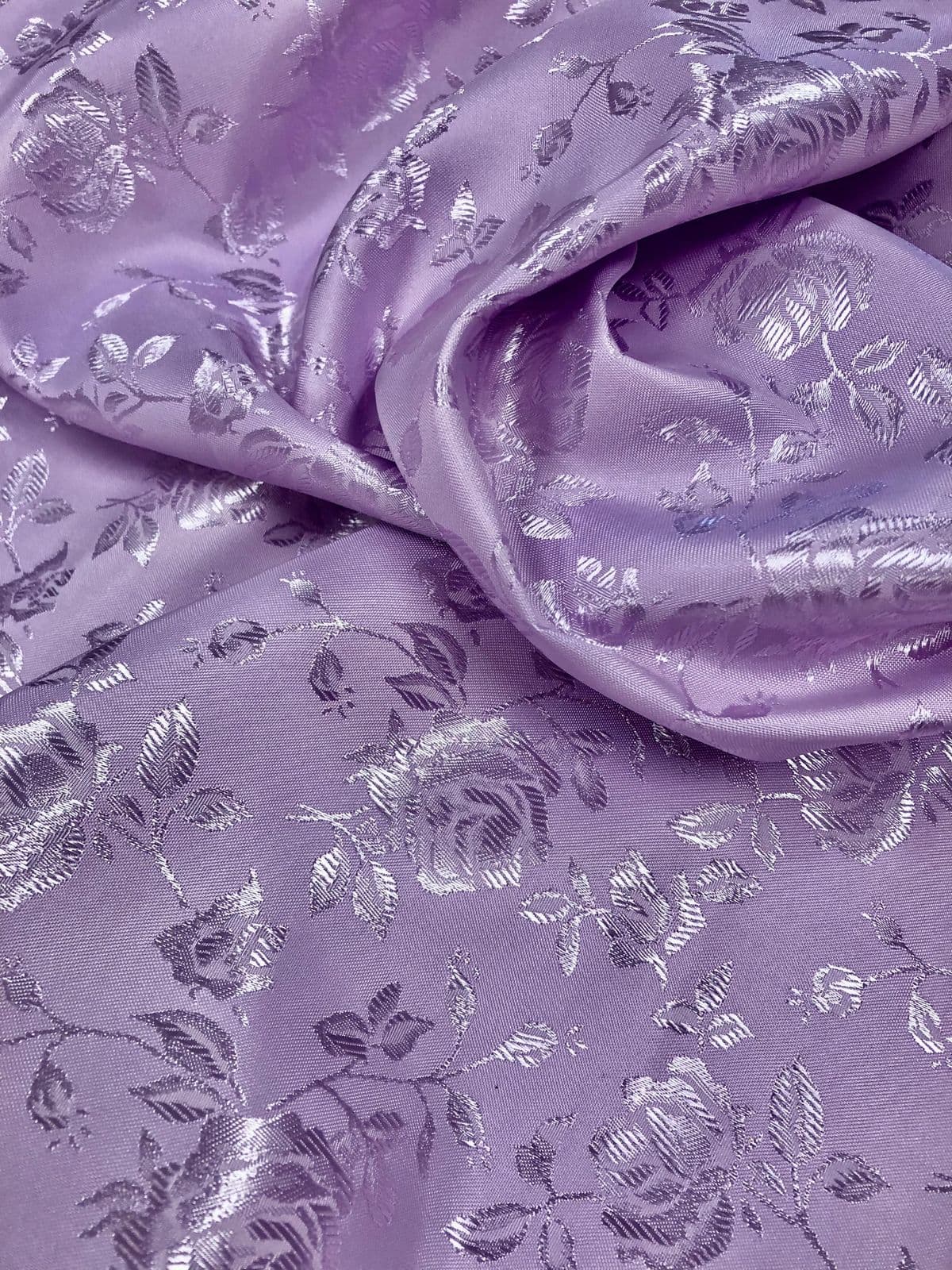 Brocade Silver Lilac fabric