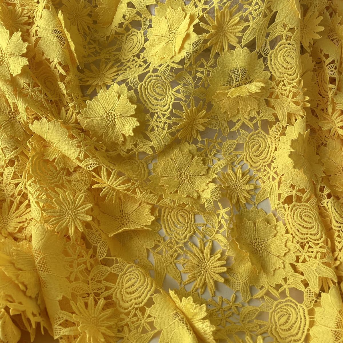 Yellow Lace Royal fabric